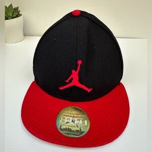 Air Jordan True Jumpman Hat Snapback Cap Black Red Men